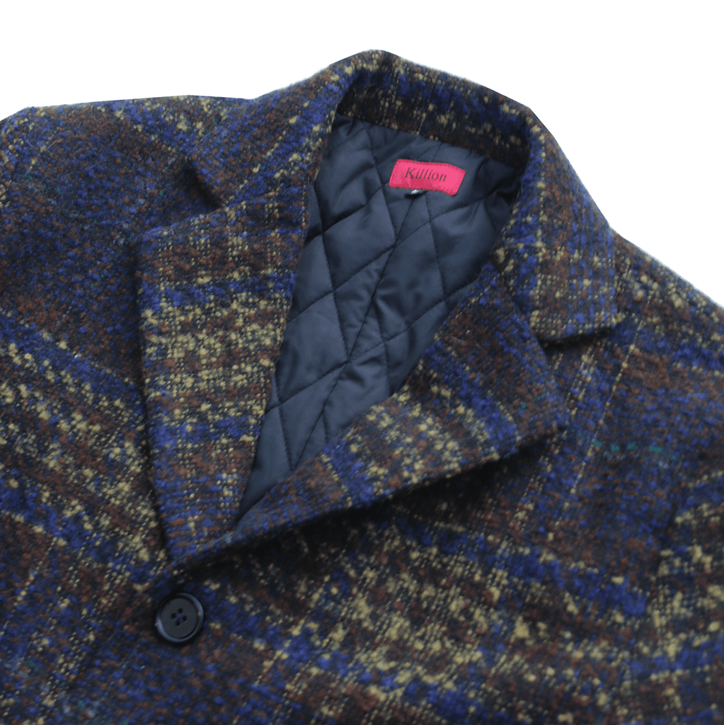 Patterned Wool Coat - Brown/Navy/Sand (01.16.24 Release)