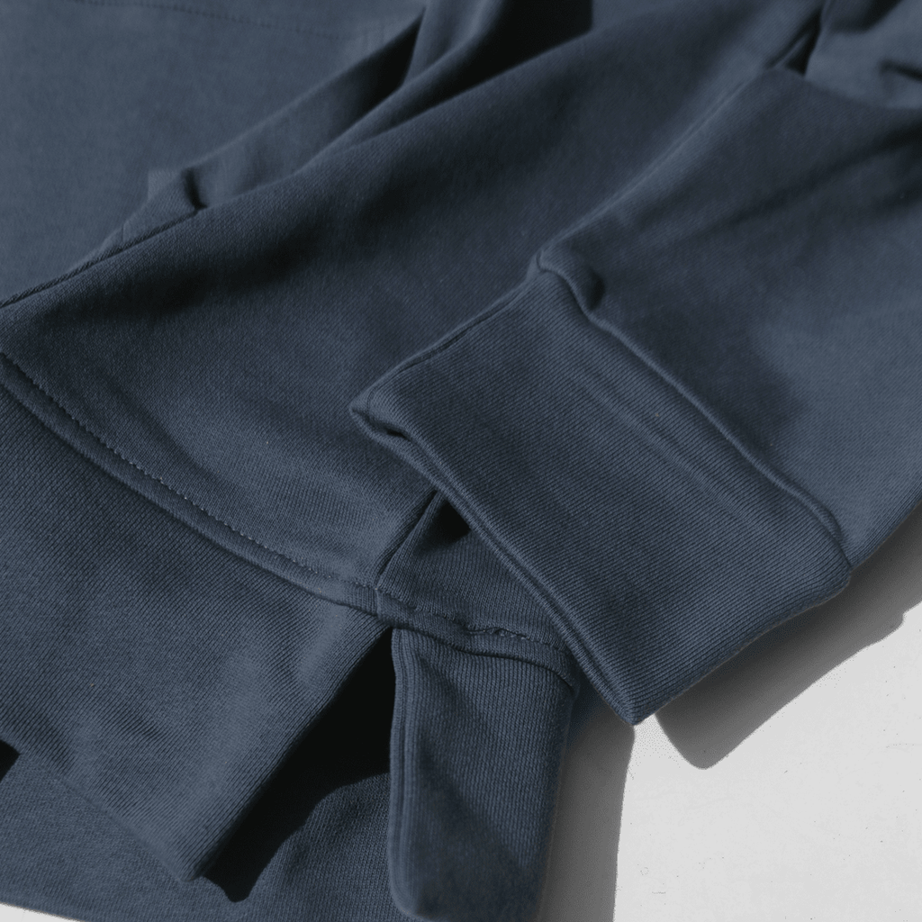 Draped Essential Hoodie - Prussian Blue