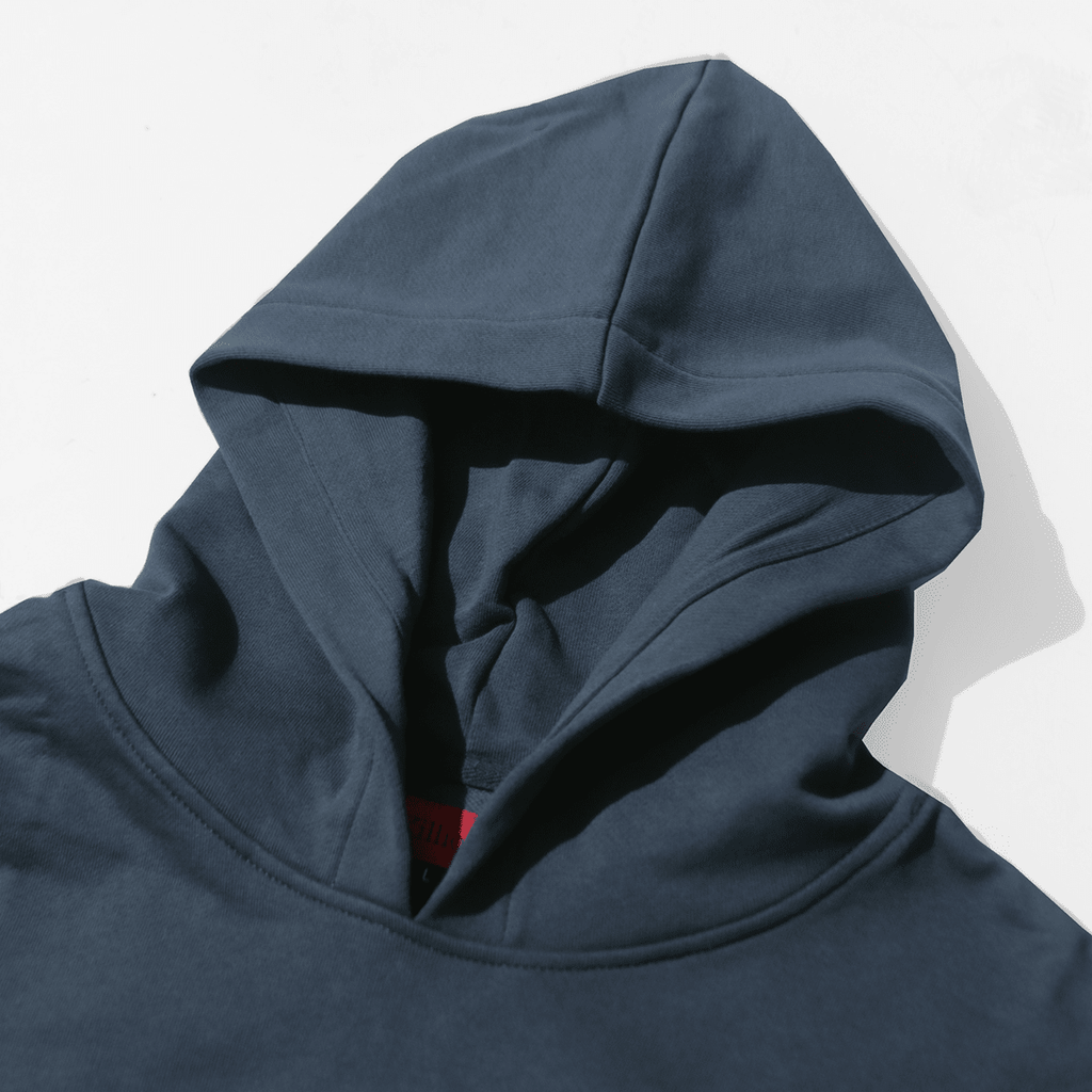 Draped Essential Hoodie - Prussian Blue