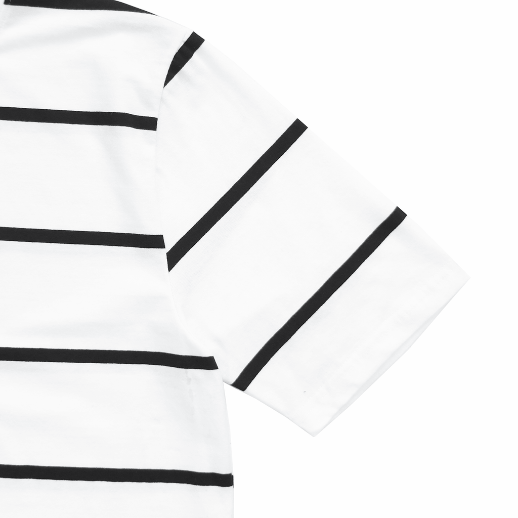 Wide Stripe S/S Tee - White