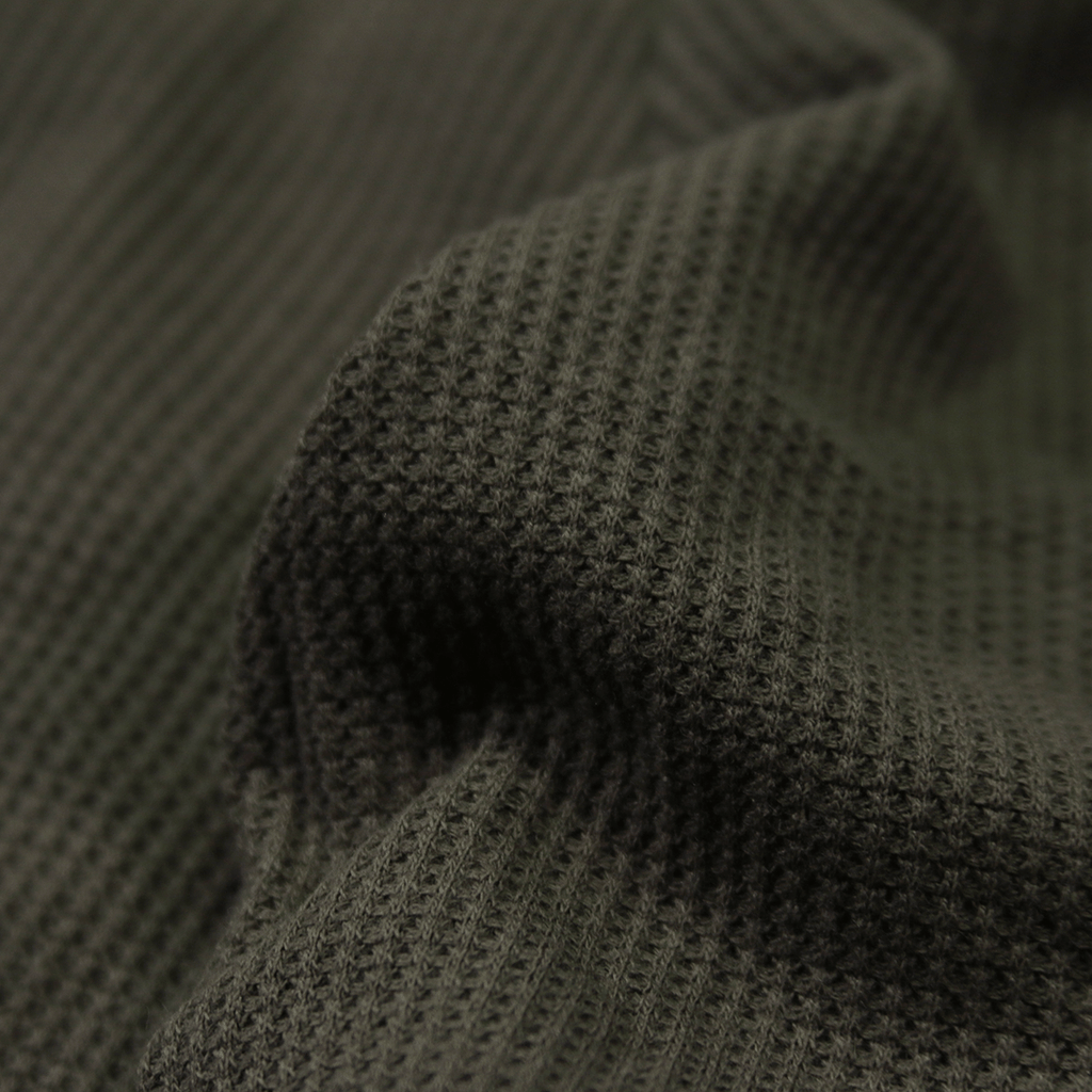 Waffle Knit Long Sleeve - Olive