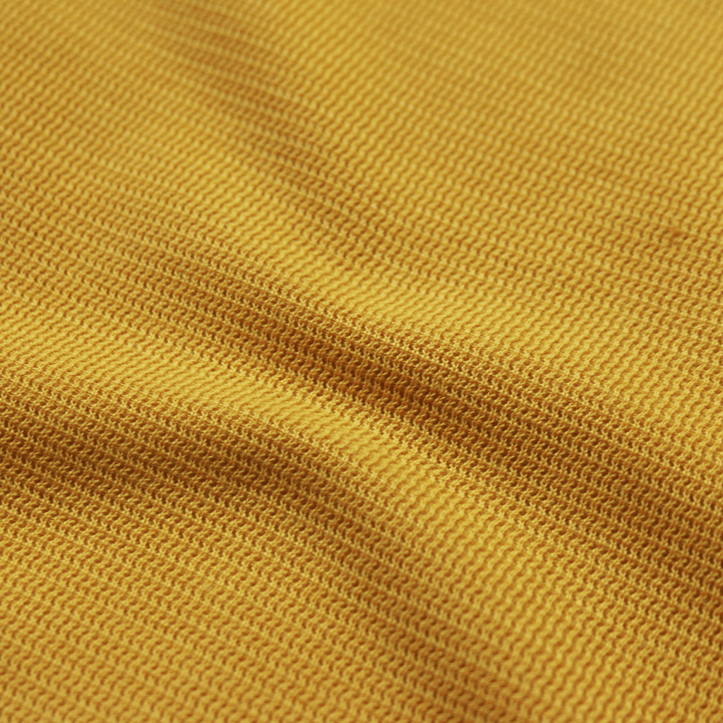 Premium Waffle Knit Short Sleeve - Mustard Yellow