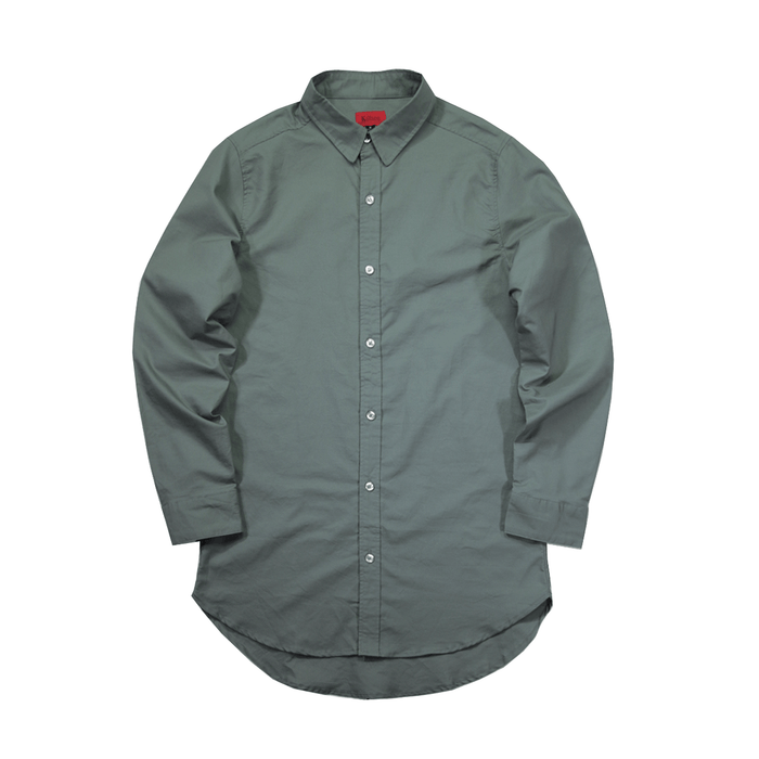 Oxford Button-up LS - Washed Olive
