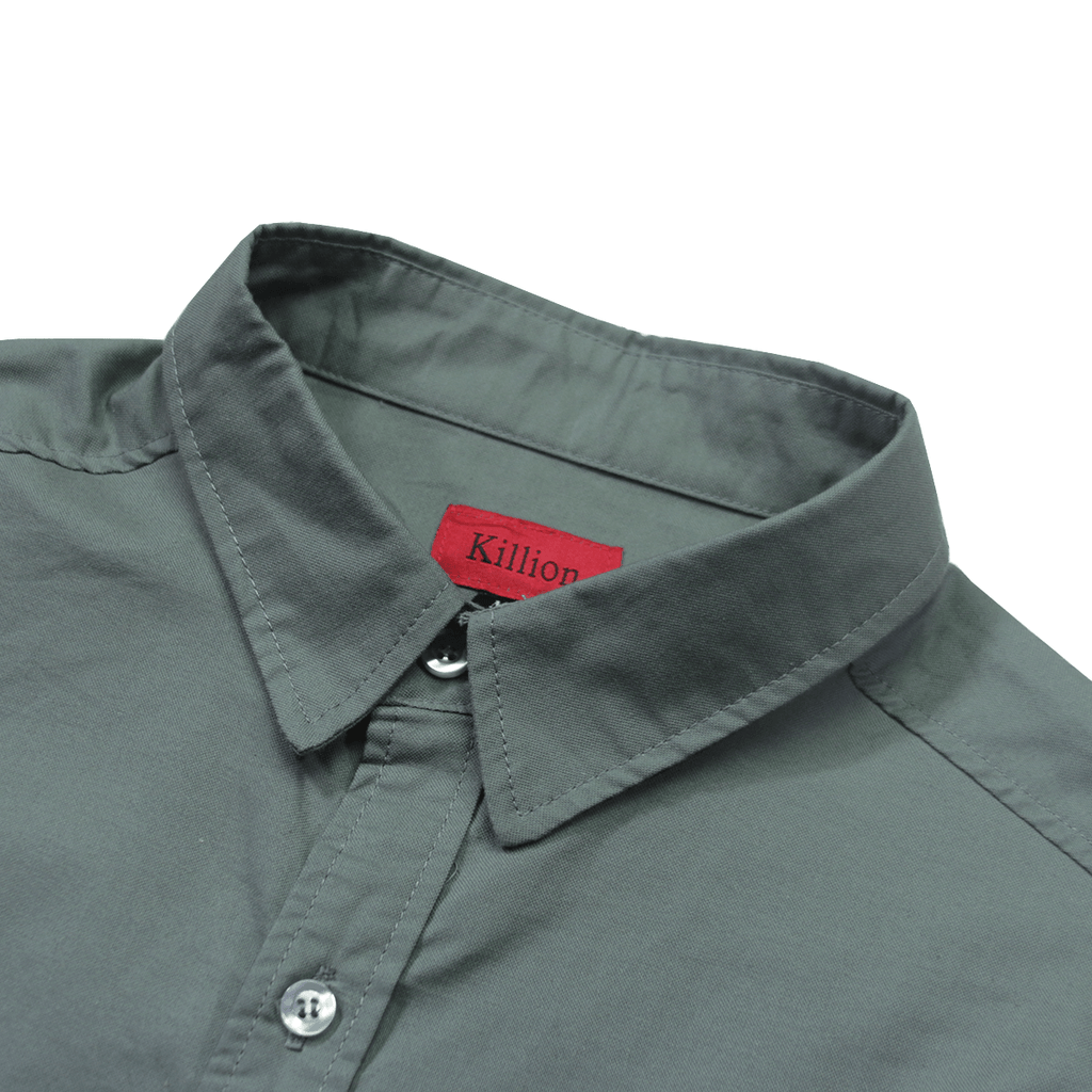 Oxford Button-up LS - Washed Olive