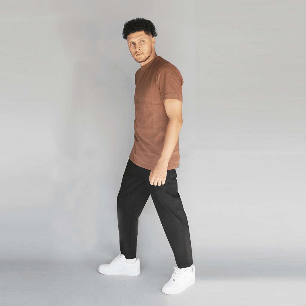 Premium Waffle Knit Short Sleeve - Dark Sand