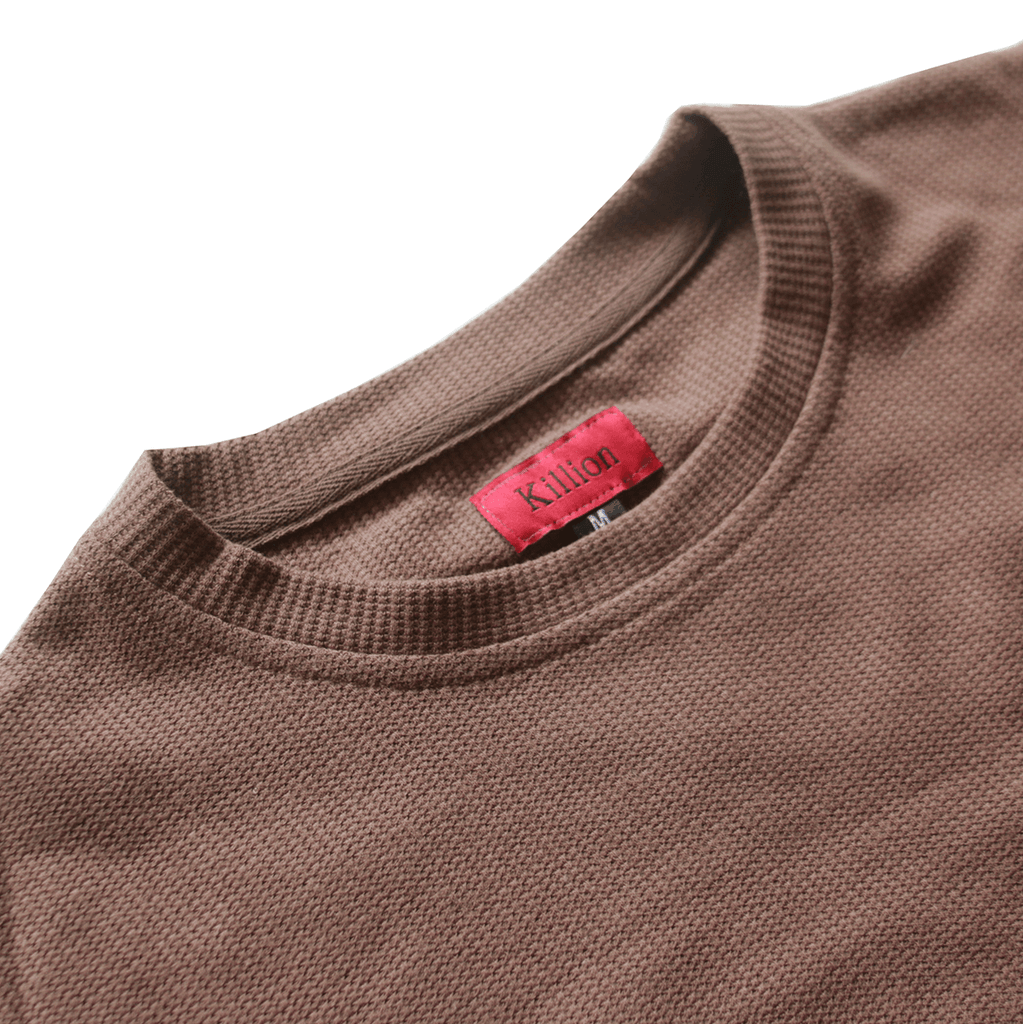 Premium Waffle Knit Short Sleeve - Dark Sand