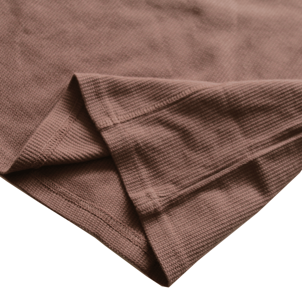 Premium Waffle Knit Short Sleeve - Dark Sand