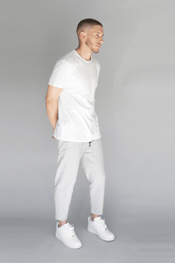 Slim Fit Essential Tee  - Natural/White