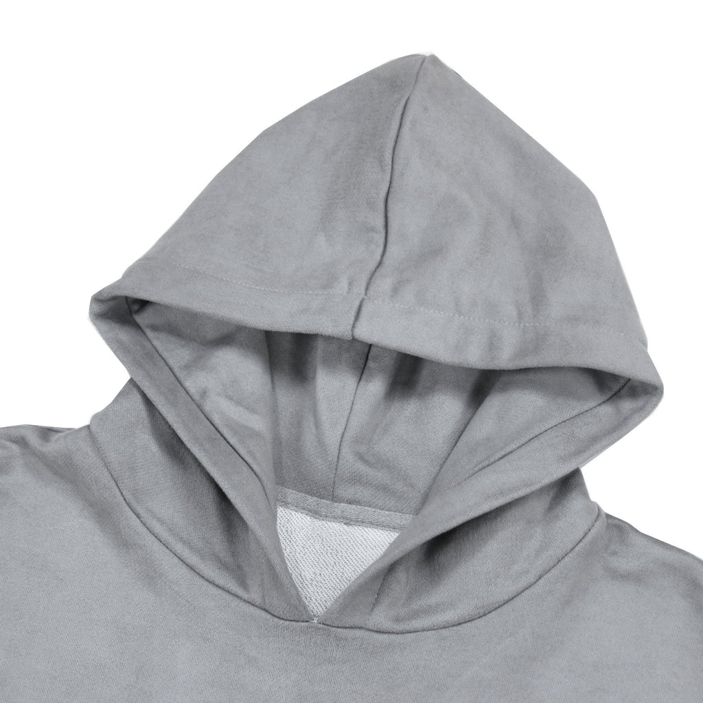Brushed Terry Suede SS Hoodie - Gray