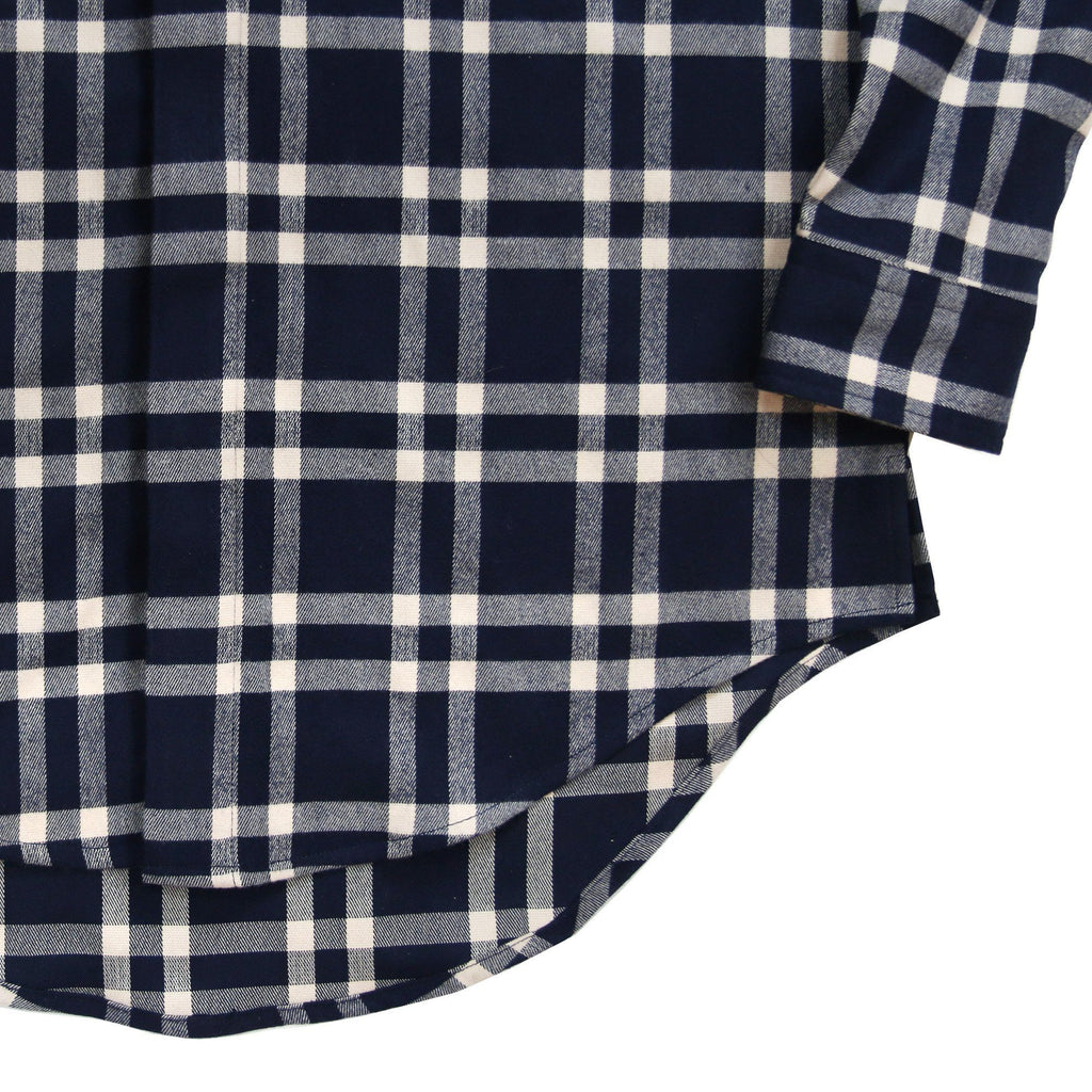 Essex Flannel Buttonup - Navy/Cream