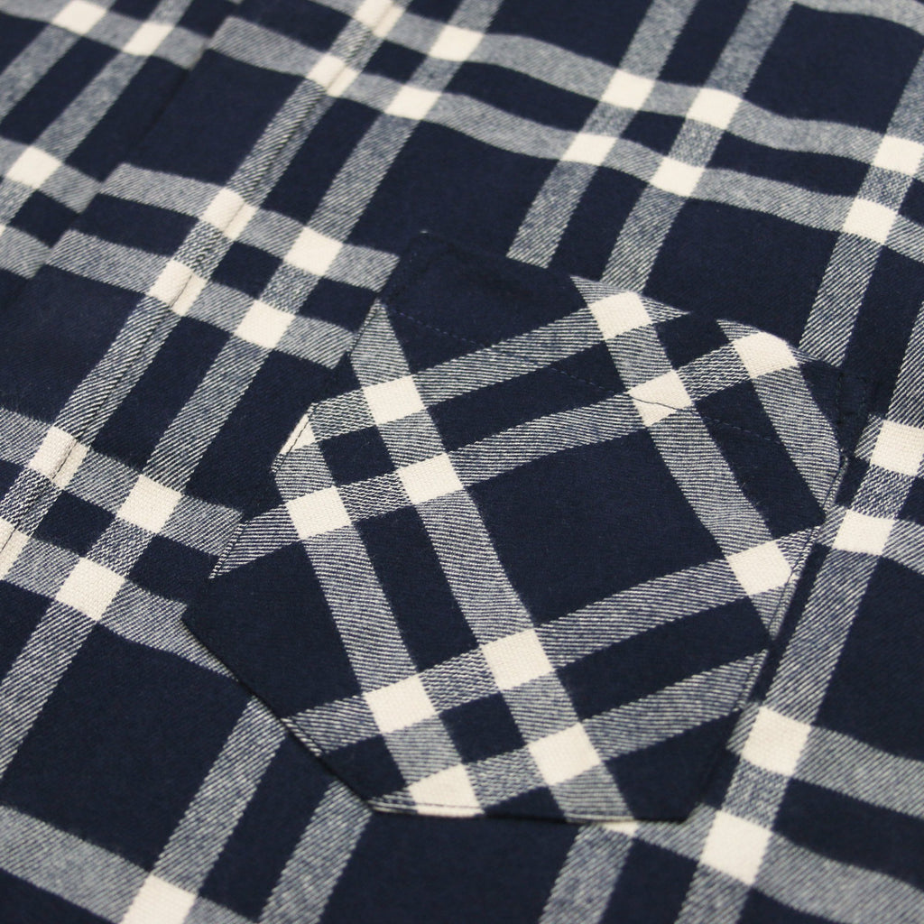 Essex Flannel Buttonup - Navy/Cream