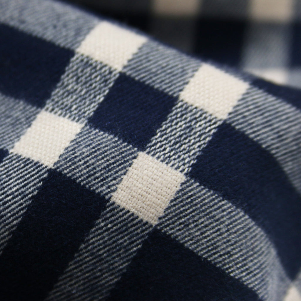 Essex Flannel Buttonup - Navy/Cream