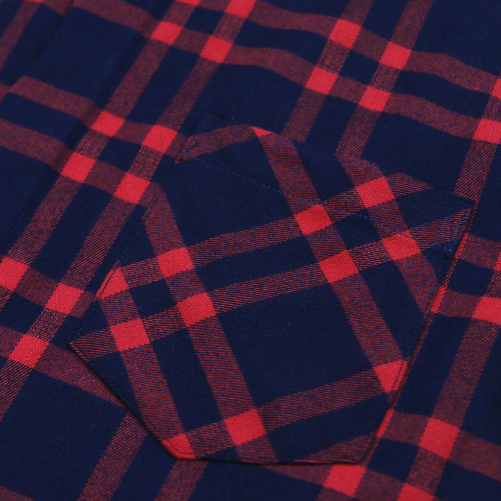 Essex Flannel Buttonup - Red/Navy