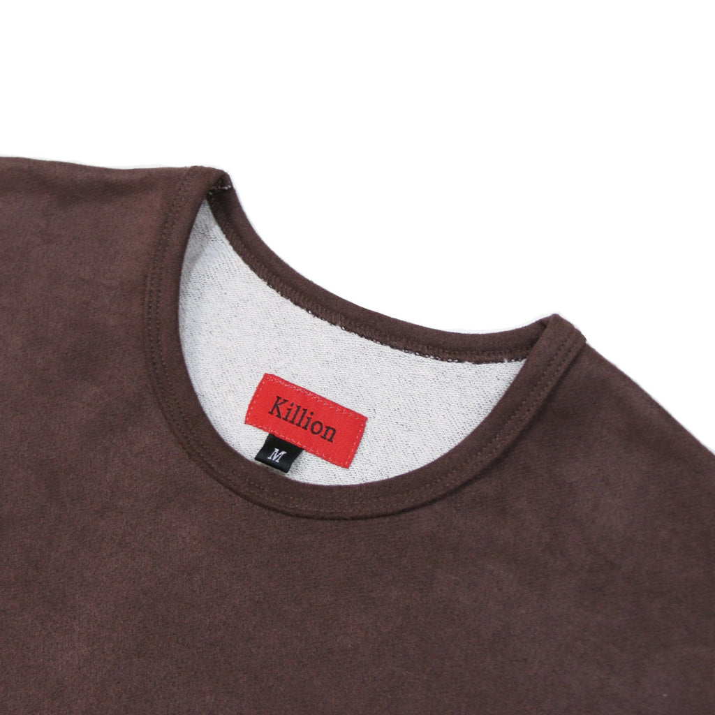 Nubuck Dropped Shoulder Tee - Brown