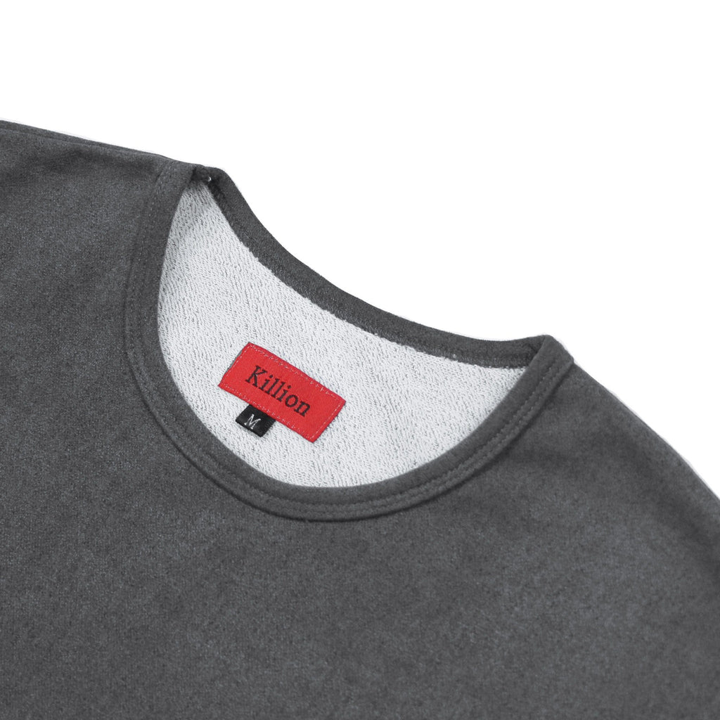 Nubuck Dropped Shoulder Tee - Charcoal