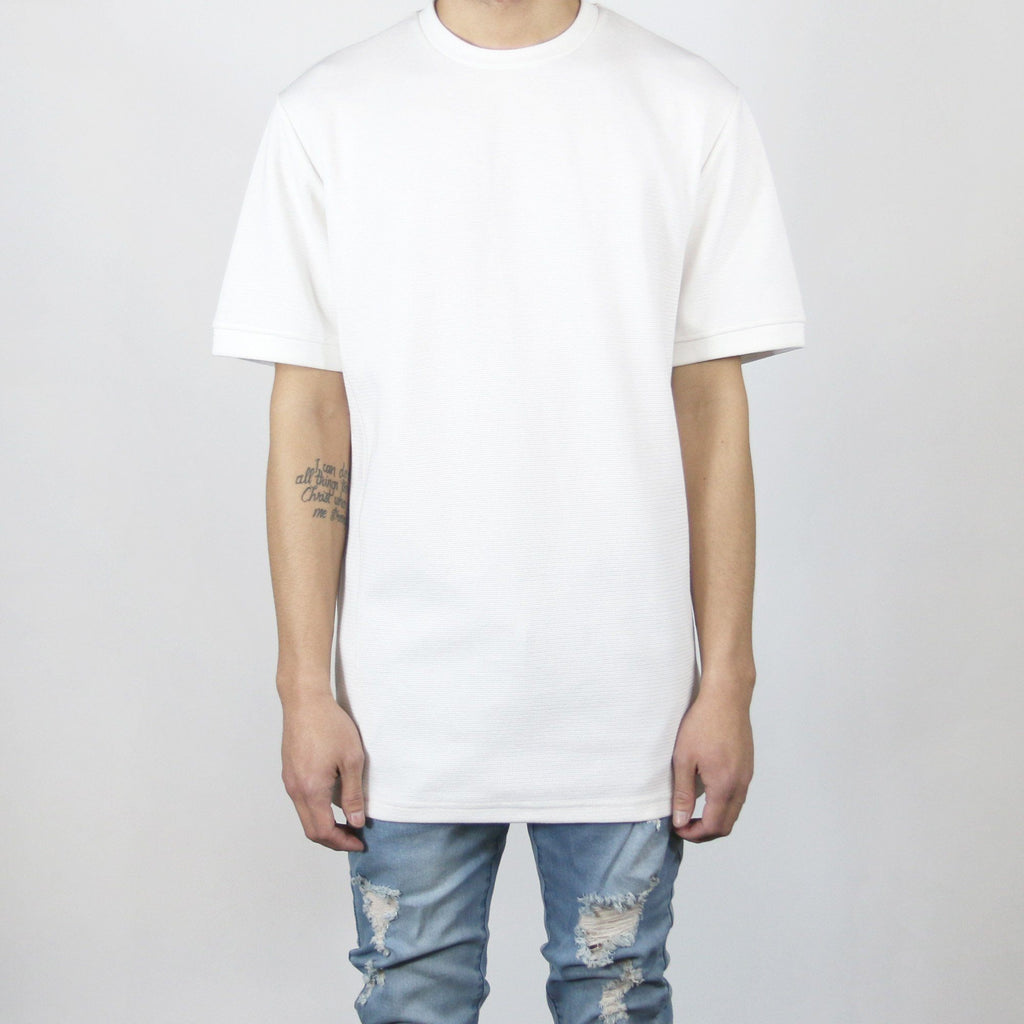 Waffle Knit Short Sleeve - White