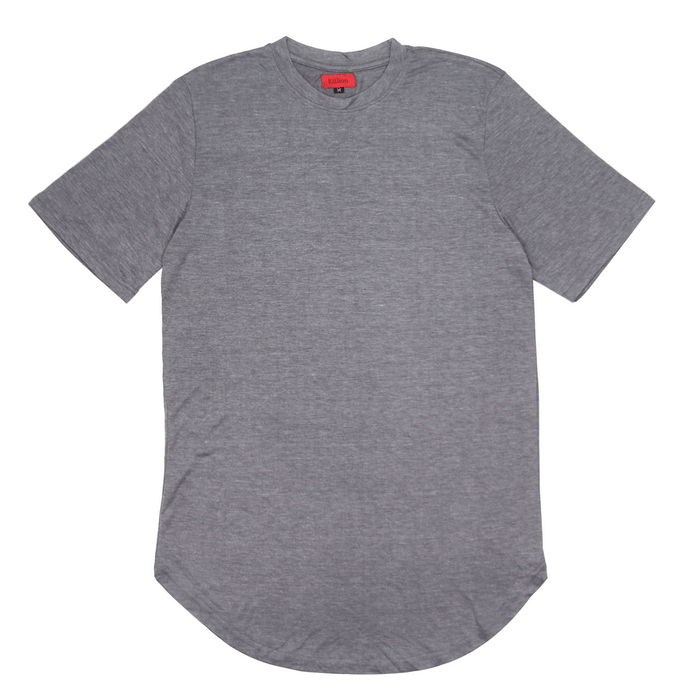 Melange Scoop Shirt - Charcoal