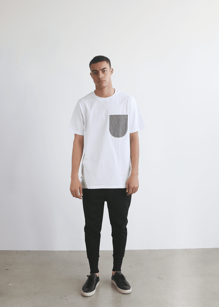 Railroad Pocket Tee - White