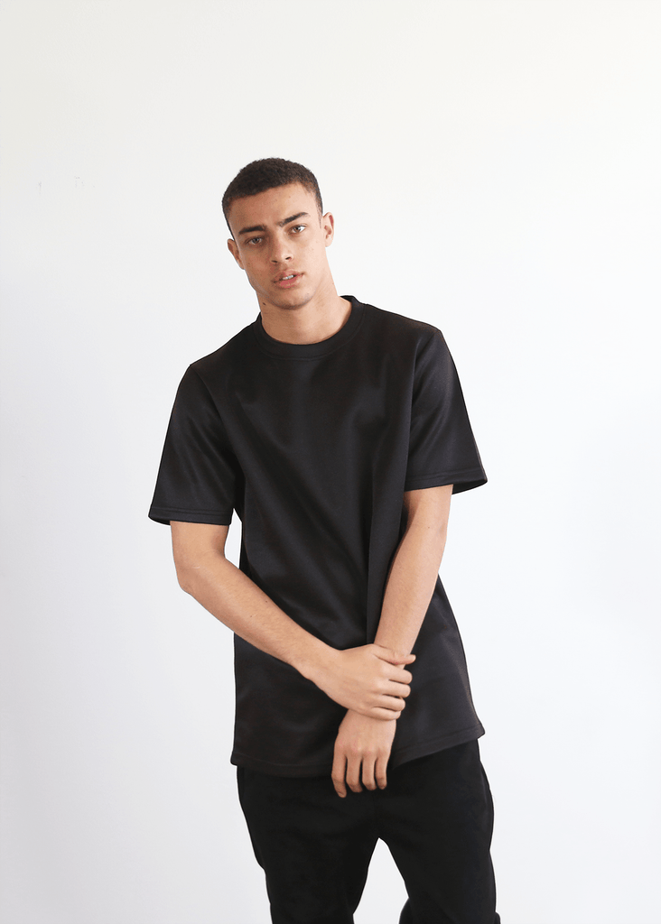 Jacquard Box Tee - Black/Red