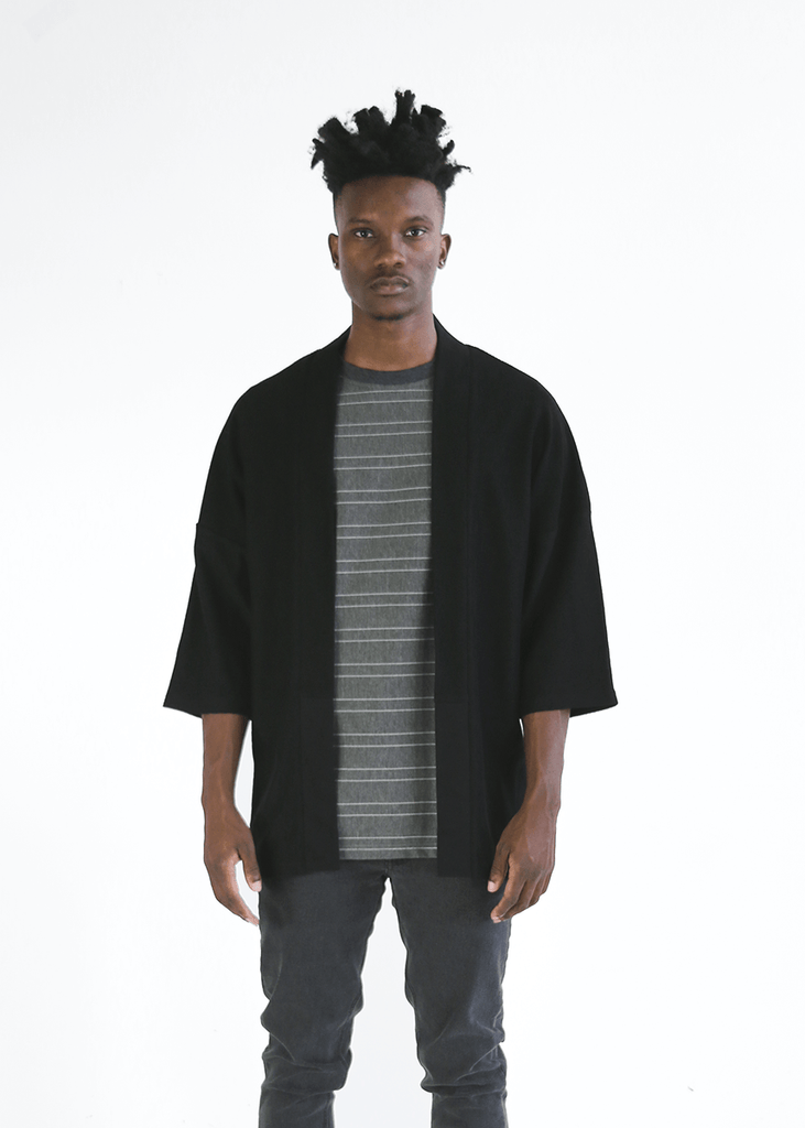 SI Reverse Terry Kimono - Black