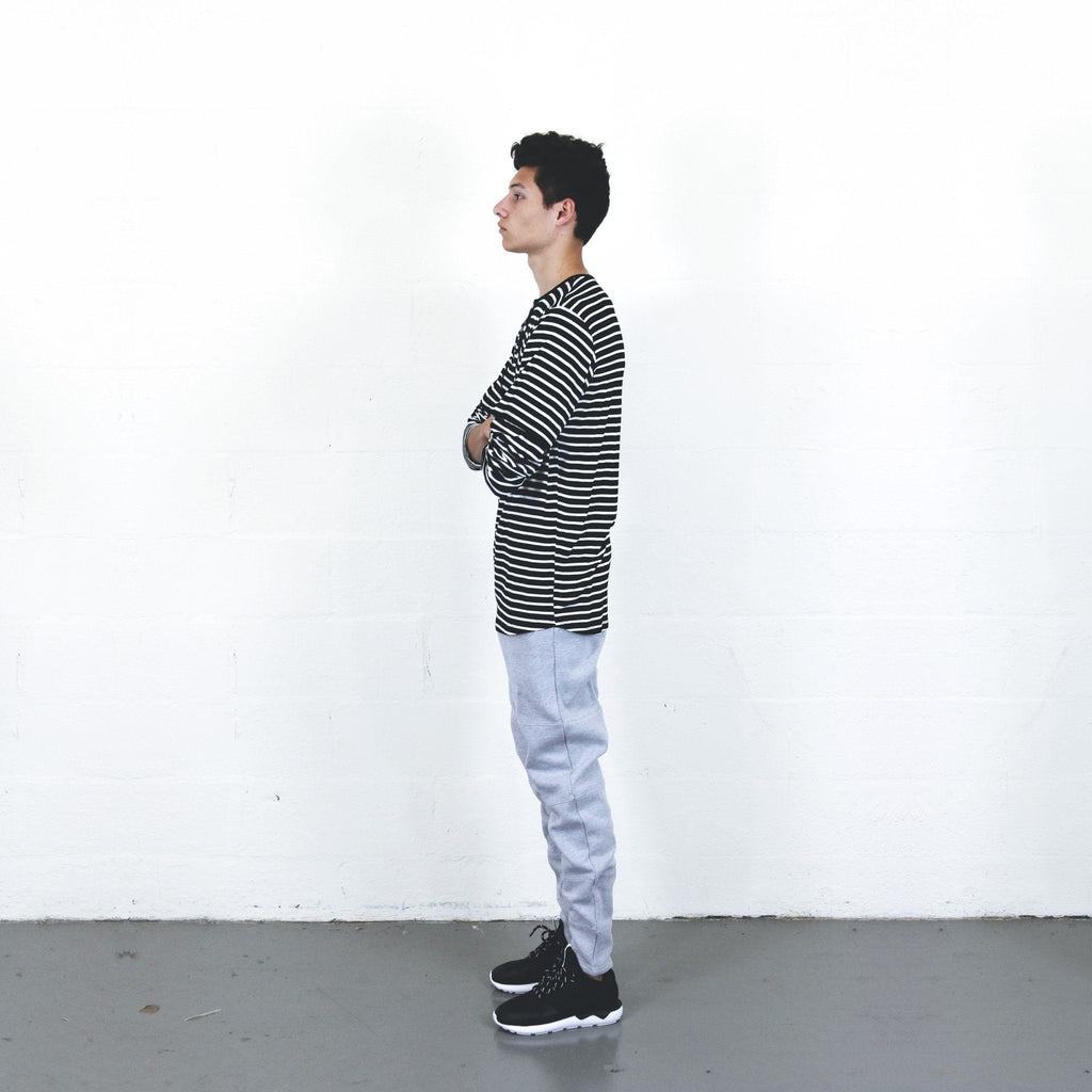 Boylston Long Sleeve Henley - Striped