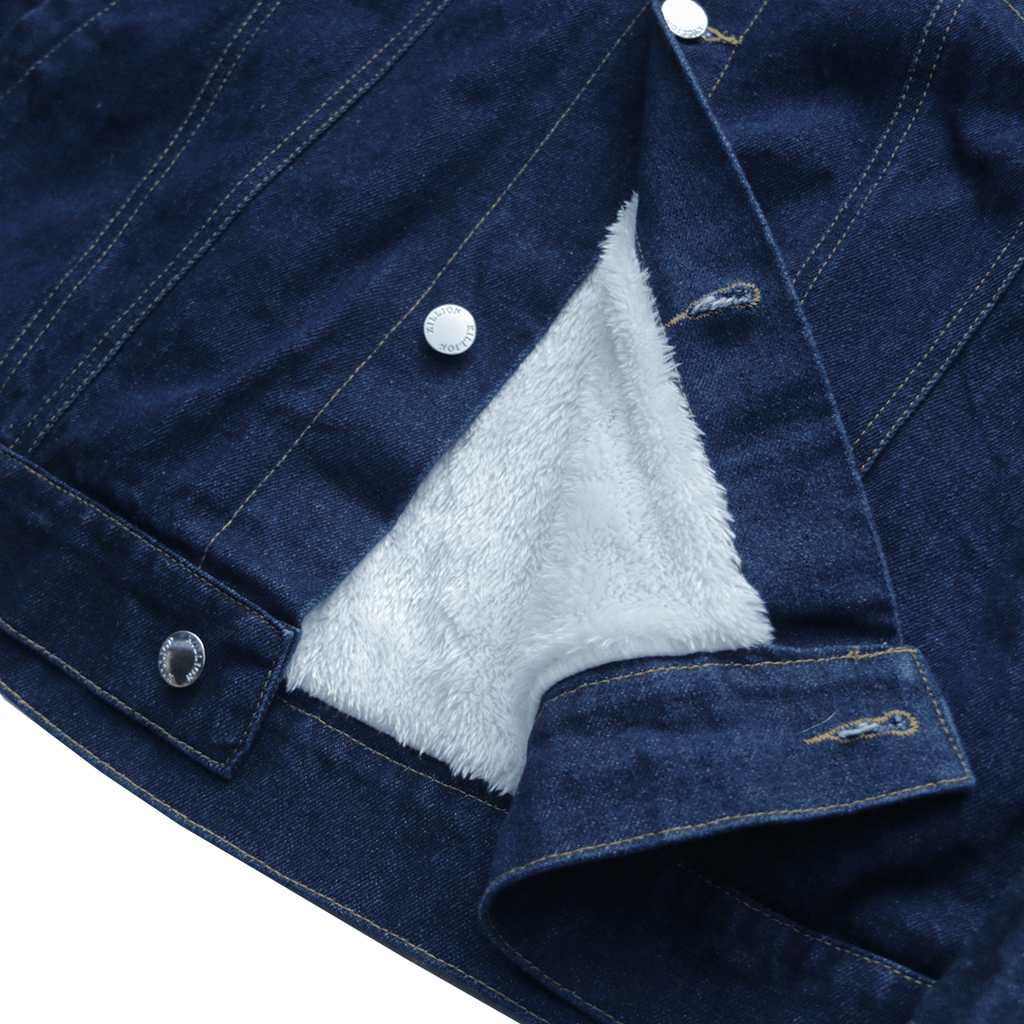 Sherpa Denim Jacket - Selvedge Blue