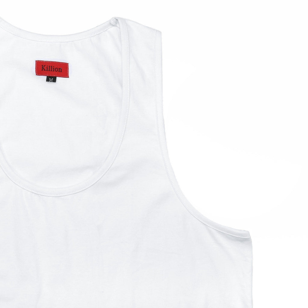 Scallop Tank Top - White