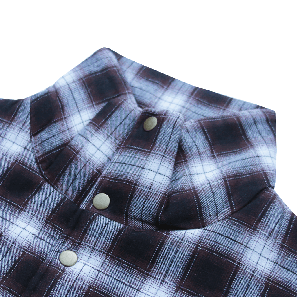 Americana Flannel PM Vest - Black/White/Brown