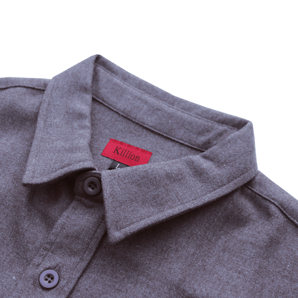 Solid Flannel Button-Up - Brown