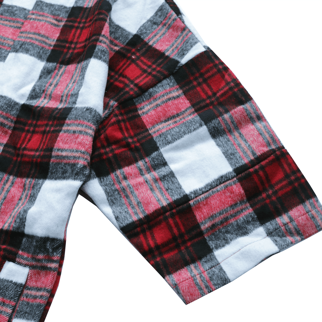 Modern Kimono Flannel - Red/White/Black