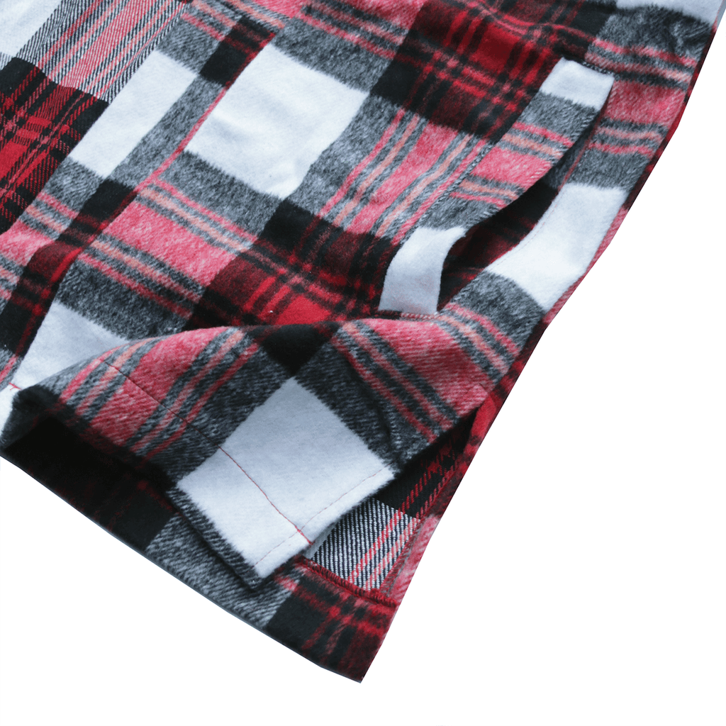 Modern Kimono Flannel - Red/White/Black