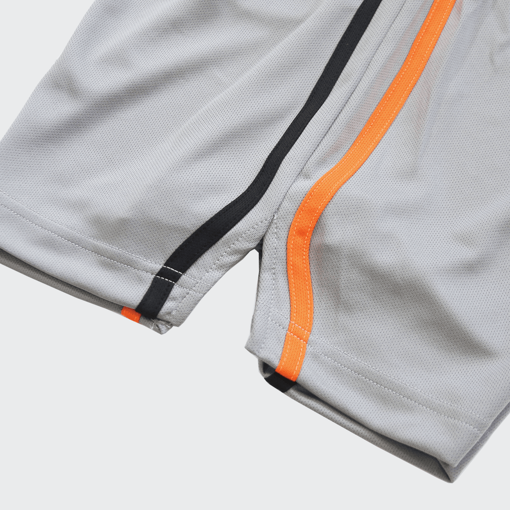 Split Stripe Basketball Shorts - Grey