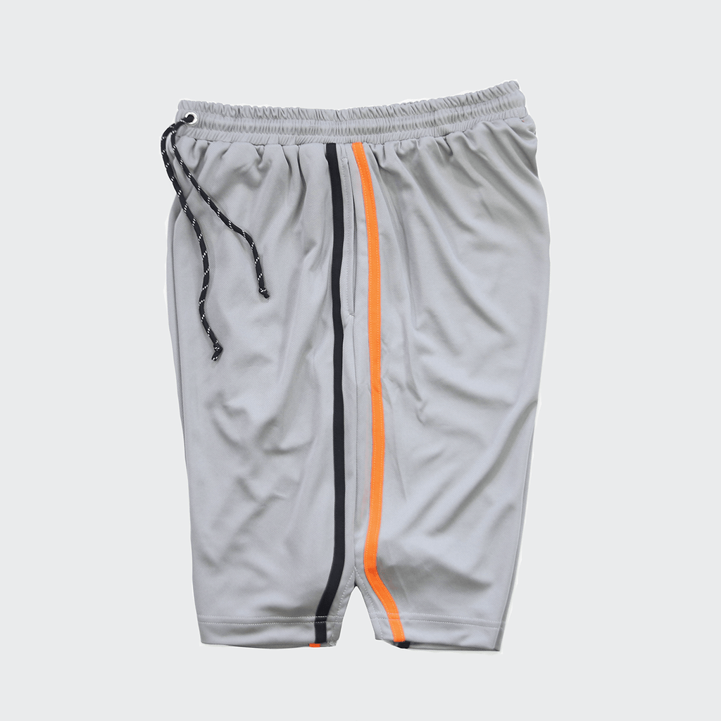 Split Stripe Basketball Shorts - Grey