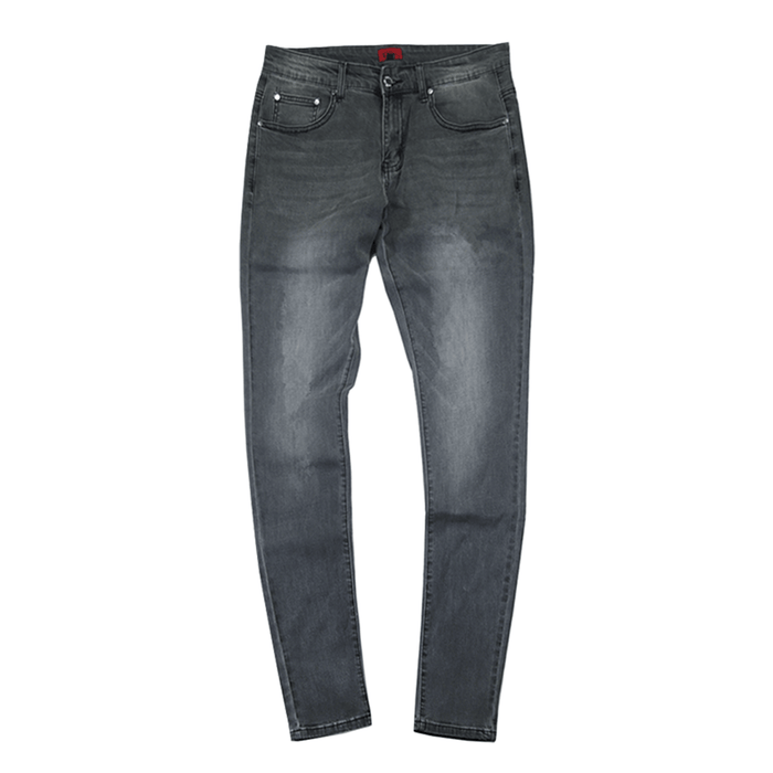 Classic Stonewash Denim Jeans - Grey