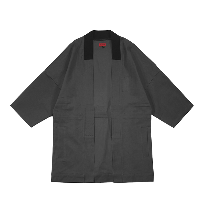 Military Twill Kimono - Grey