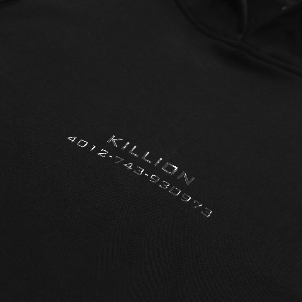 Piped Raglan Hoodie - Black