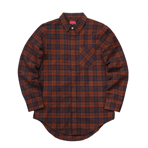 Goodwin Flannel LS Buttonup - Brick/Navy