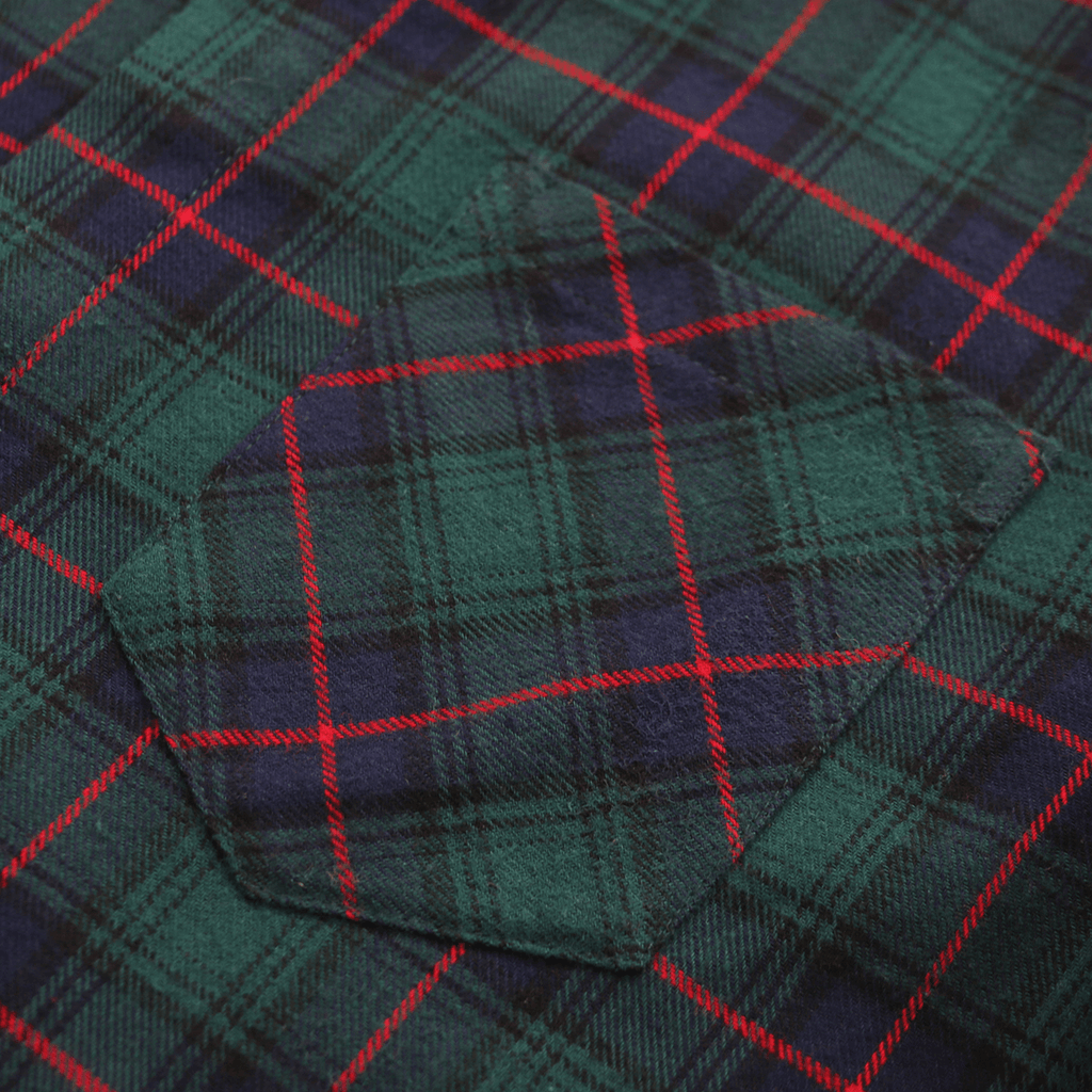 Gardena Flannel LS Buttonup - Navy/Green