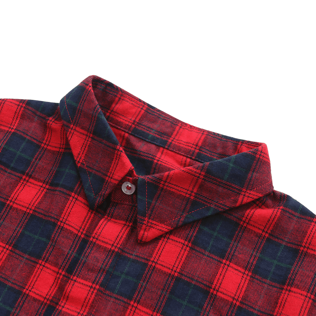 Gardena Flannel LS Buttonup - Navy/Red