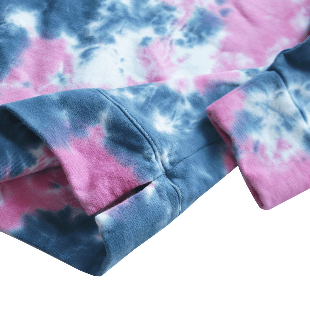 Tie Dye Essential Crewneck  - Pink/Blue/White