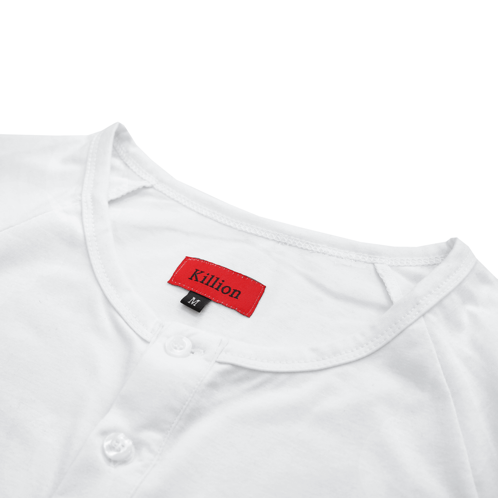 Raglan Scoop Henley - White