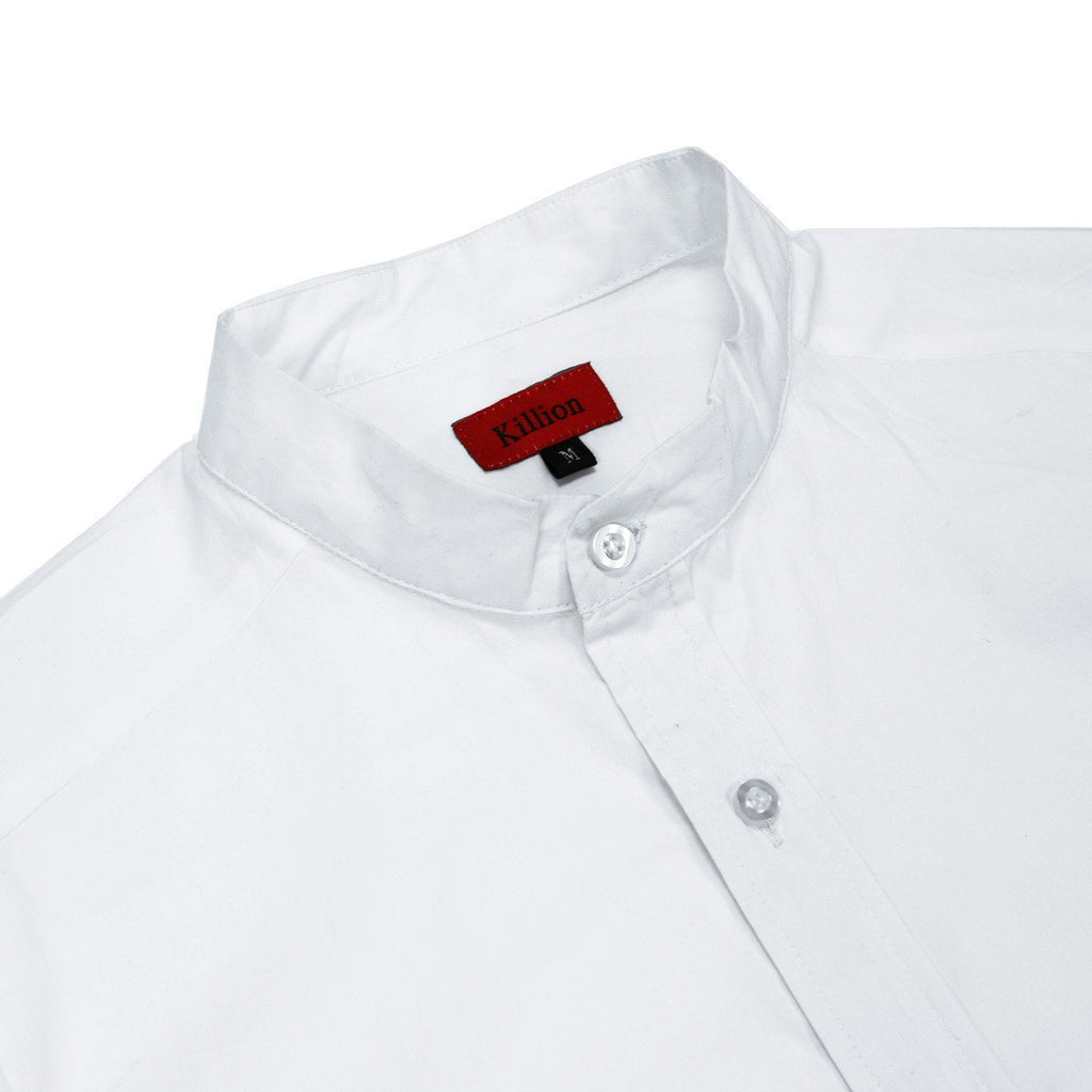 Base Mandarin SS Buttonup - White