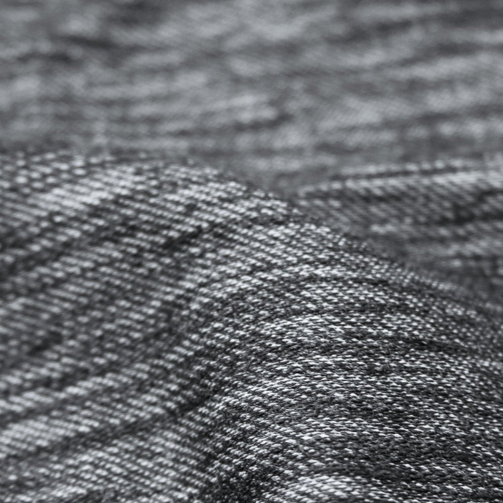 Brushed Melange Extended Scoop Shirt - Black