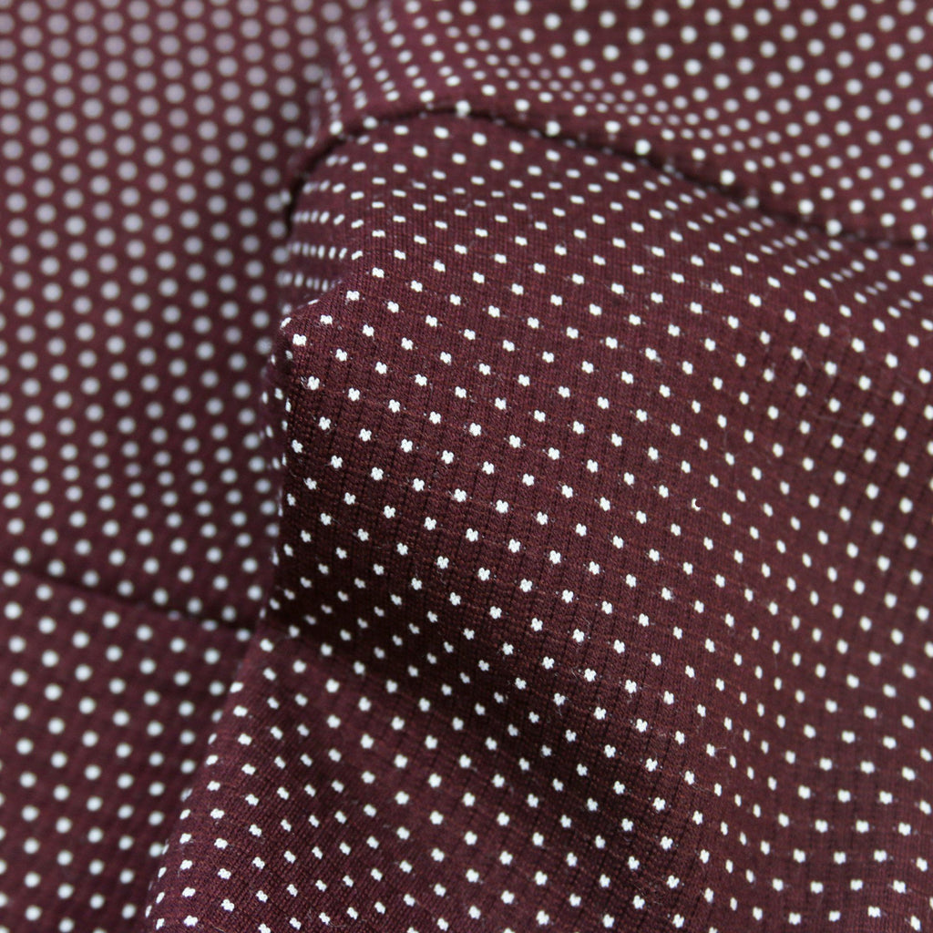 Macrodot Dropped Shoulder LS - Burgundy