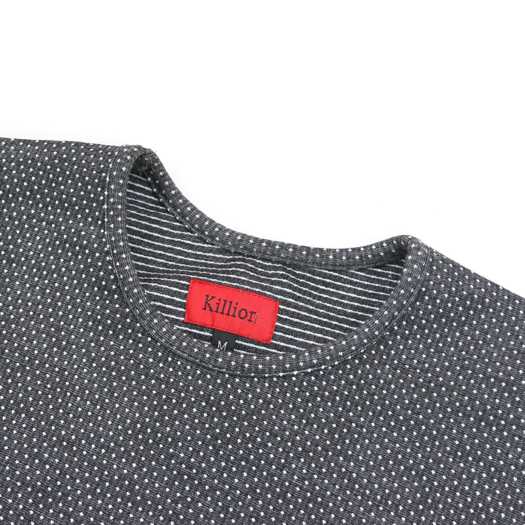 Macrodot Dropped Shoulder LS - Charcoal