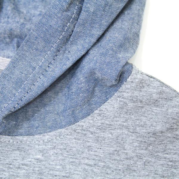 Cham Hooded L/S Essential - Heather Grey
