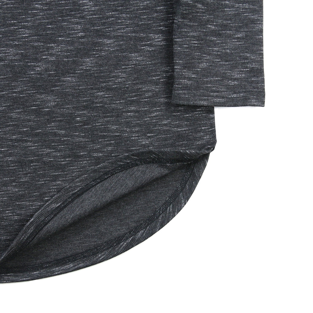 Marled Scoop Long Sleeve - Black