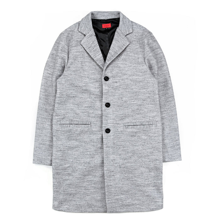 Marled Wool Coat - Grey