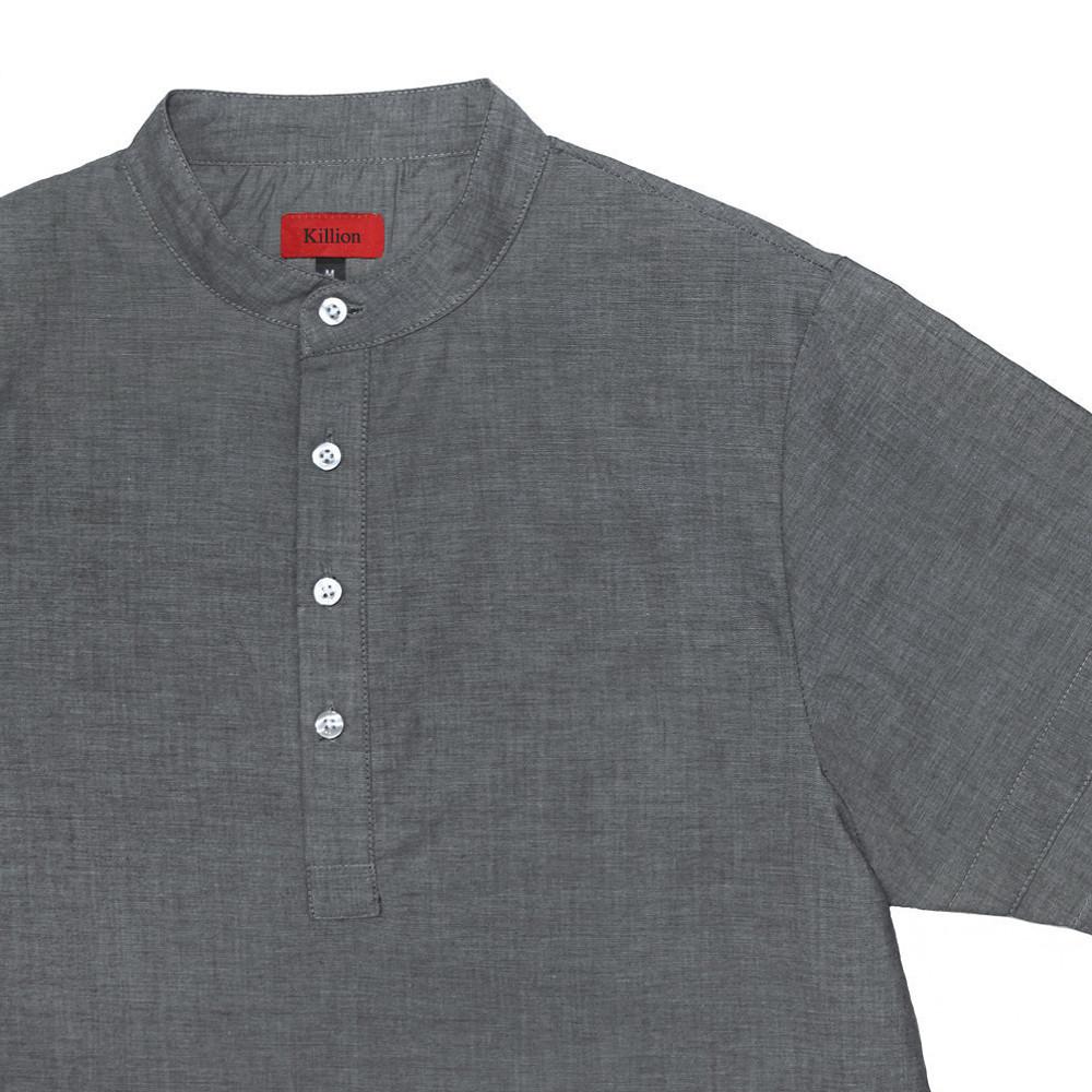 Hensworth Fishtail Top - Charcoal