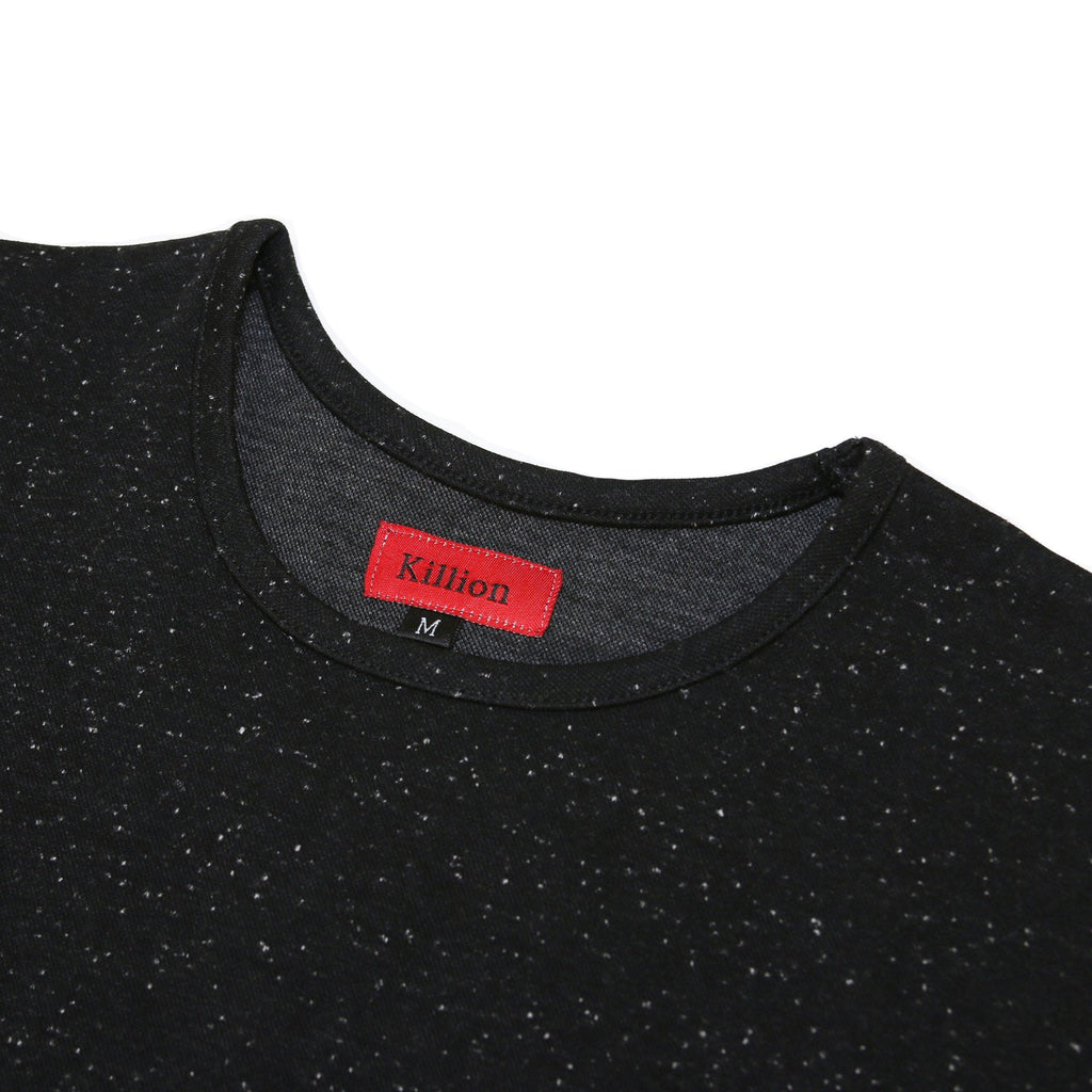 Speckle Dropped Shoulder SS - Black